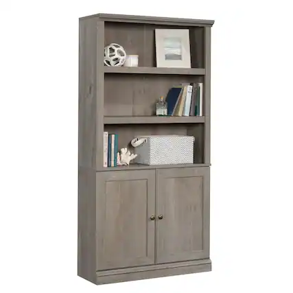 Front. Sauder - Sauder Miscellaneous Storage Library Mystic Oak finish - Mystic Oak.