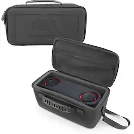 CASEMATIX - Hard Shell Carry Case for LG XBOOM Bounce by will.i.am Speaker, Custom Foam Fit with Strap, Handle & Accessory Storage