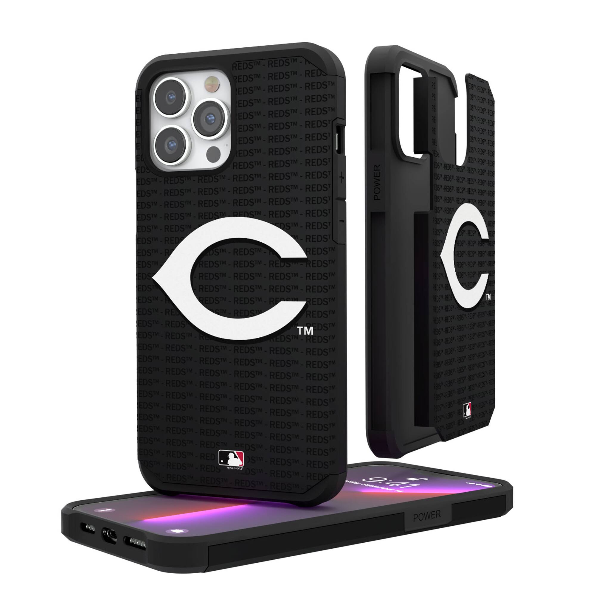 Keyscaper - MLB - Cincinnati Reds iPhone Text Backdrop Rugged Case - 15 Plus - Multicolor price history on PriceWatchPro