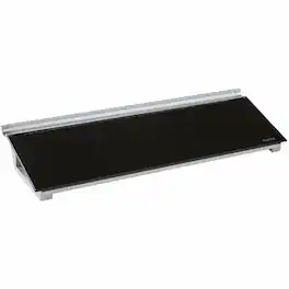Quartet - Glass Dry Erase Desktop Computer Pad 6" x 18" Black Glass Surface Rectangle Horizontal Desktop - Silver