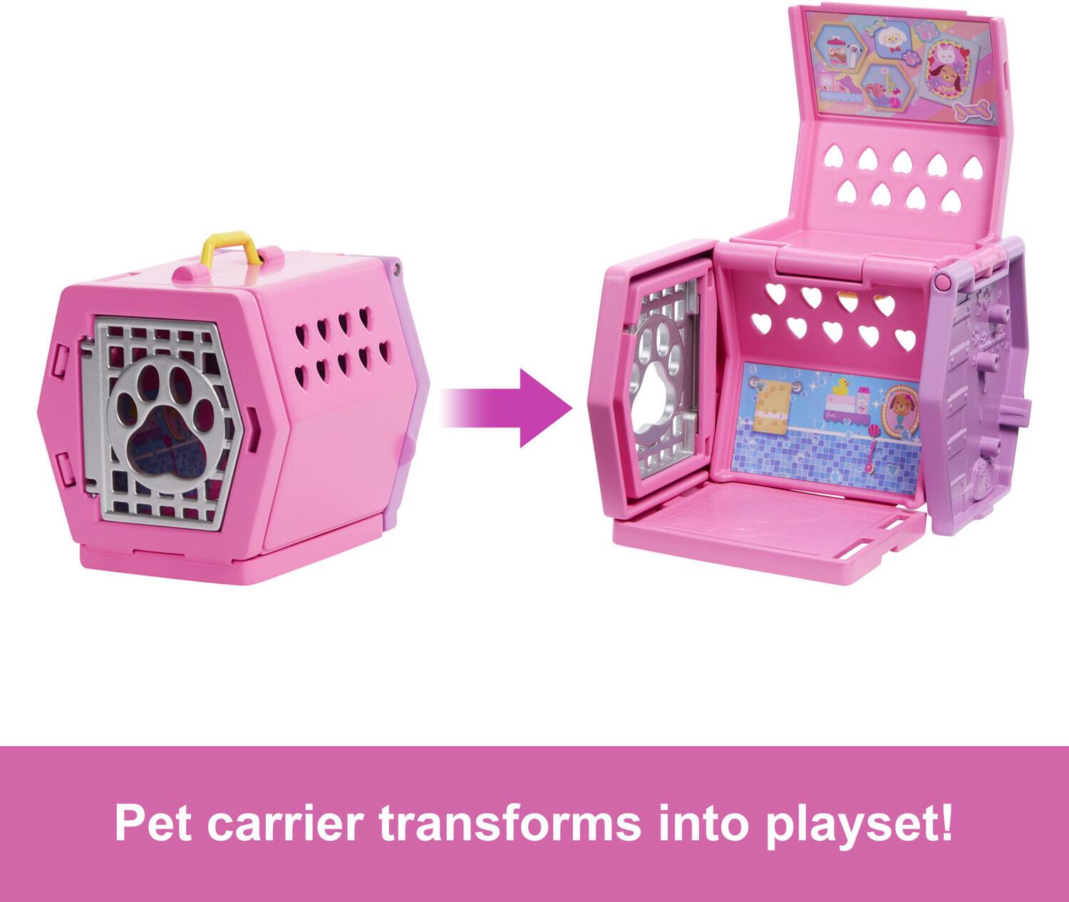 Pet carrier transforms into playset!
