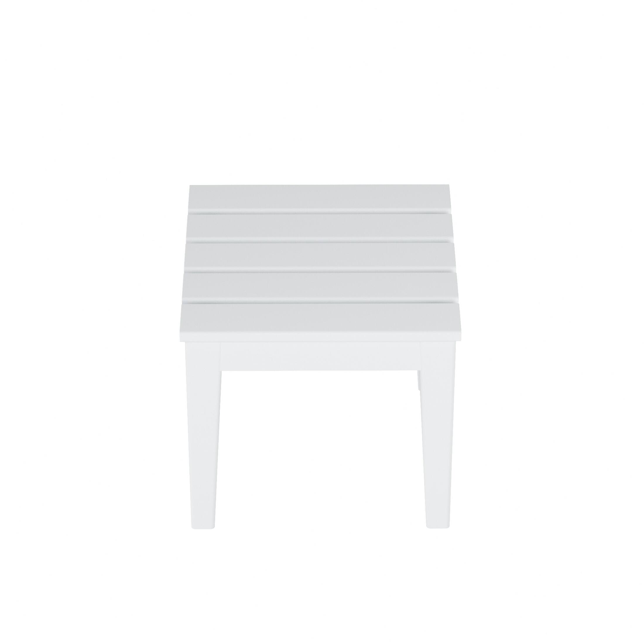 Alt View 1. WestinTrends - WestinTrends Ashore Outdoor Patio Modern Adirondack Side Table - White.