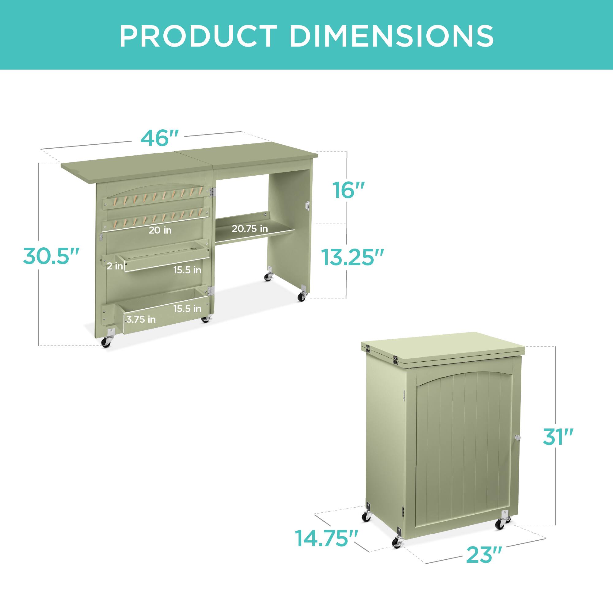 Best Choice Products Sewing Machine Table & Desk w/ Craft Storage