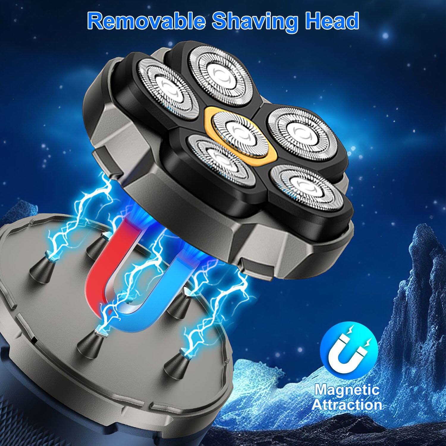 Removable Shaving Head

Magnetic Attraction