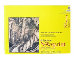 Strathmore - 300 Series 24" x 18" Tape Bound Newsprint Sketch Pad, 120 Sheets/Pad (STTP3074181) - White