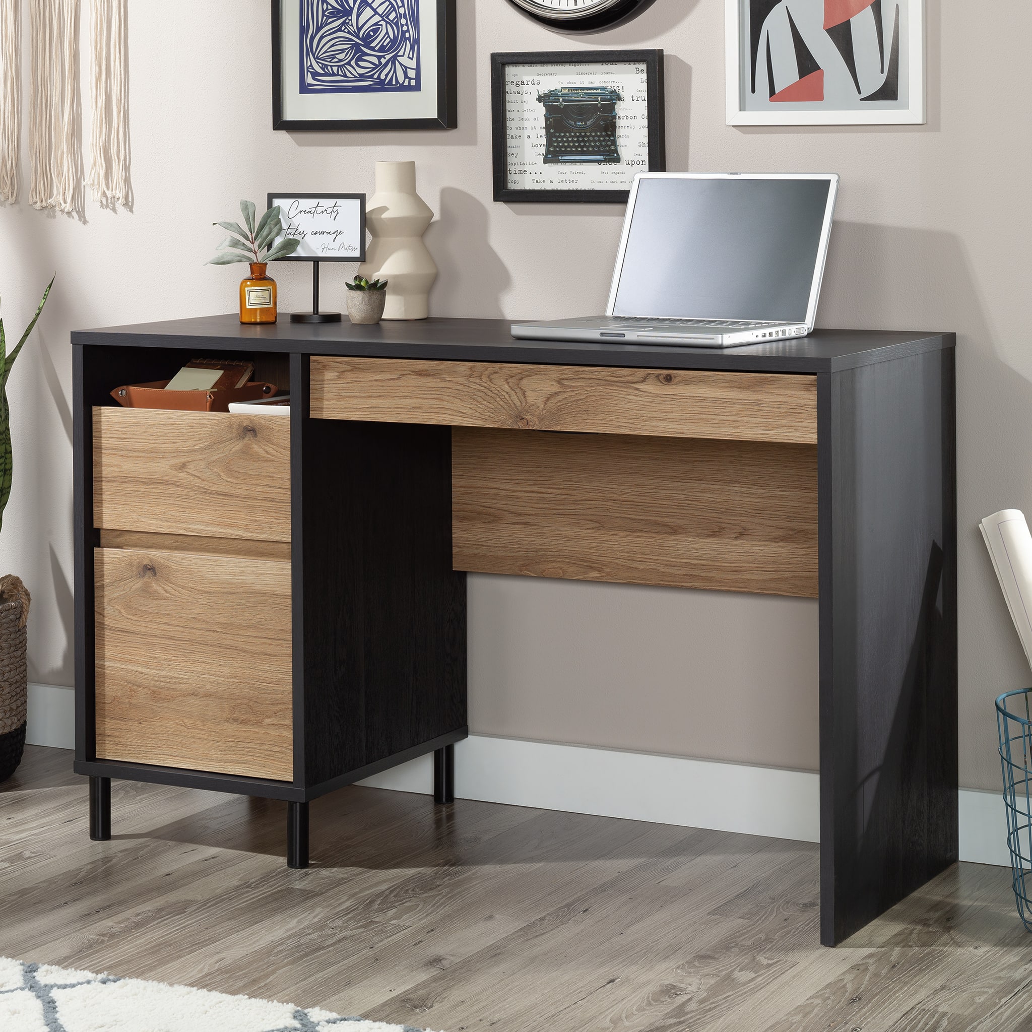 Sauder – Acadia Way Computer Desk – Black/Brown Sansujyuku sansujyuku.com