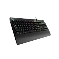 Logitech - Prodigy G213 Full-size Wired Membrane Gaming Keyboard with RGB Backlighting - Black - Front_Zoom