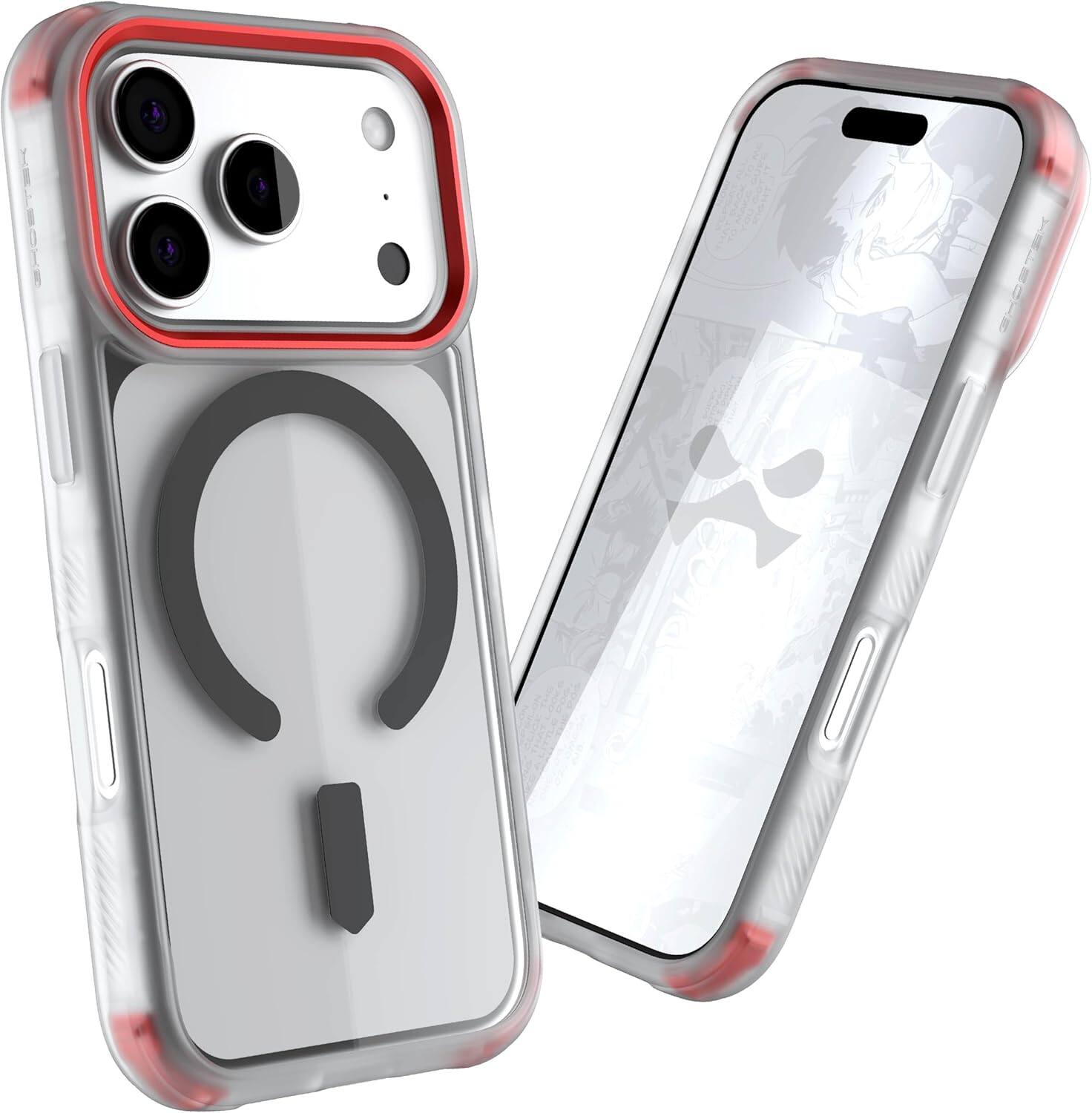 Angle. Ghostek - Ghostek iPhone 17 Pro Covert Case, MagSafe Compatible, Non Slip Grip Protection - Clear - Clear.