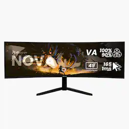 Arozzi - Nova 49“ Curved VA 165Hz Ultrawide Gaming Monitor - Black