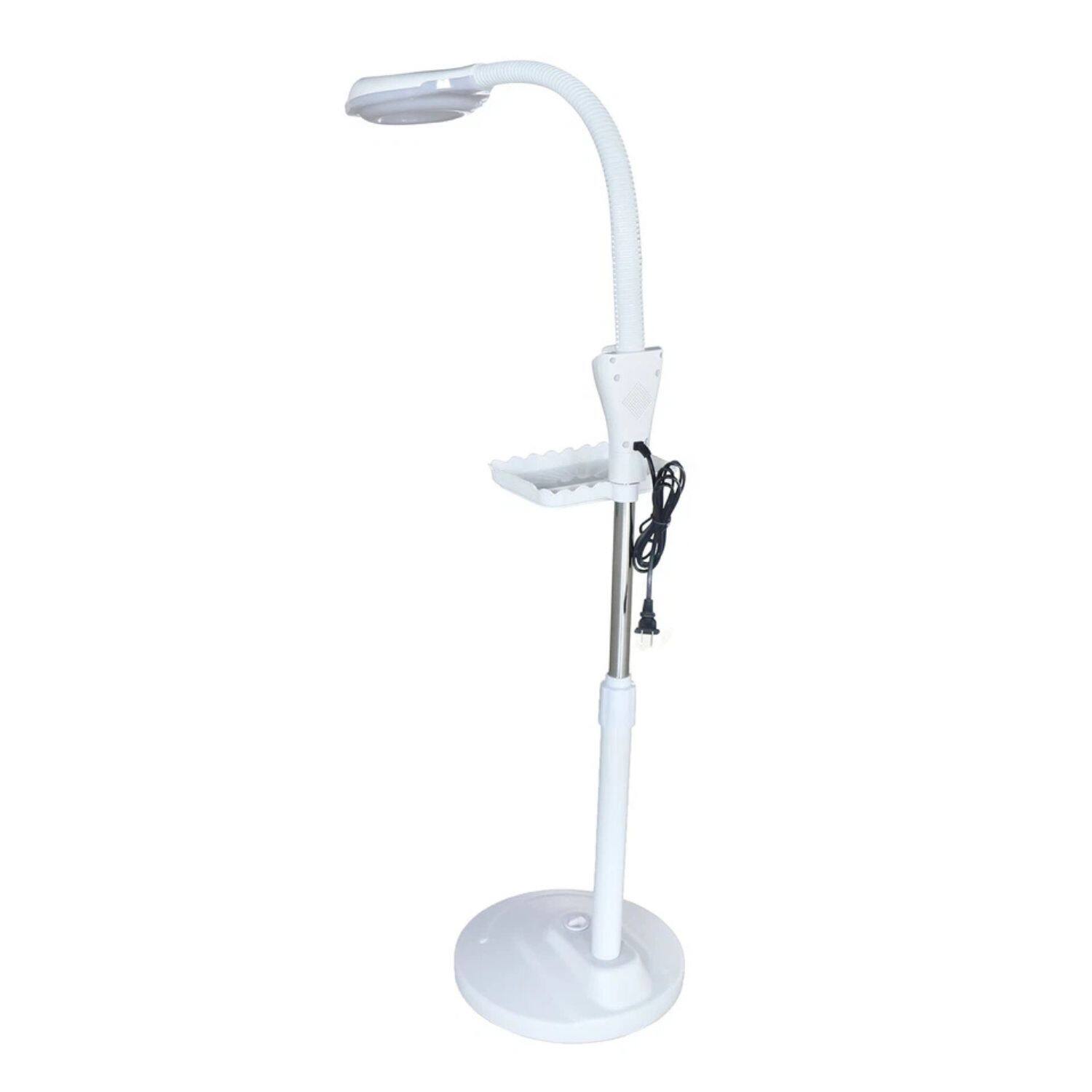 Alt View 2. Home Collection - LED Magnifying Floor Lamp with 16X Diopter Glass – Rolling Stand Light for Crafts & Work.