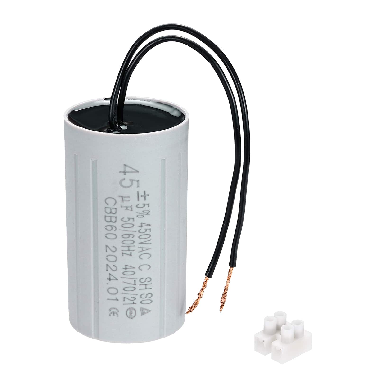 Unique Bargains - 45uF CBB60 Running Capacitor, AC 450V 2 Wires 50/60Hz Cylinder 90x50mm for Water Pumps, Washing Machines - Gray price history on PriceWatchPro