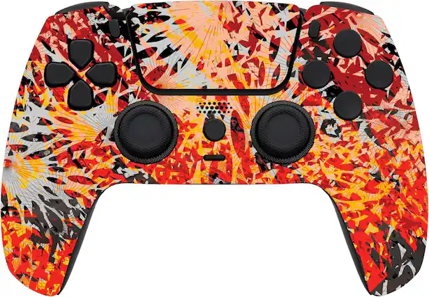 Front. Custom Controllerzz - Custom Wireless Controller for PS5 - Solar Flare.