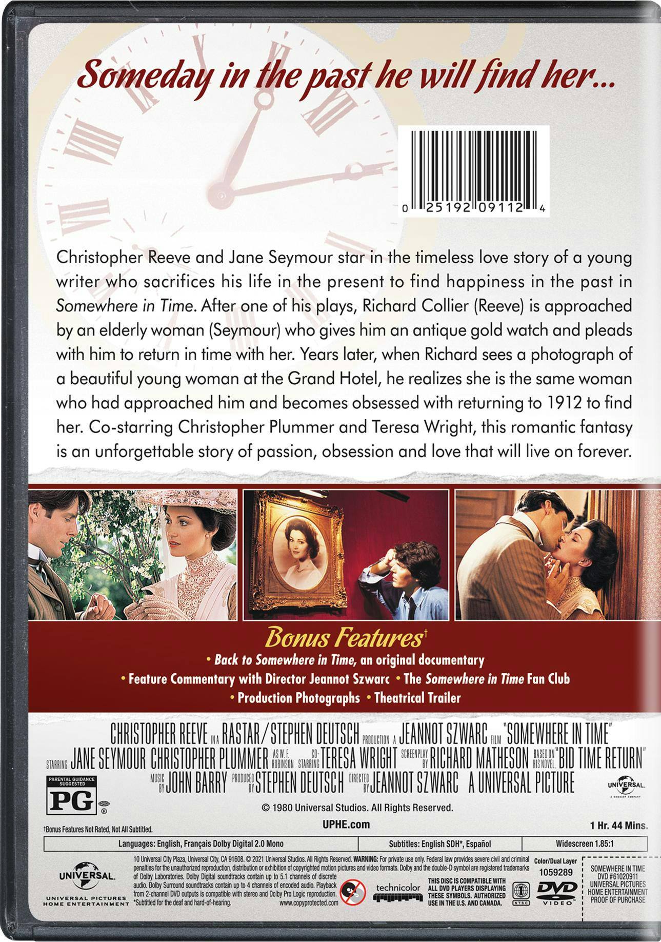 Back. Somewhere in Time (Collector's Edition) [DVD].