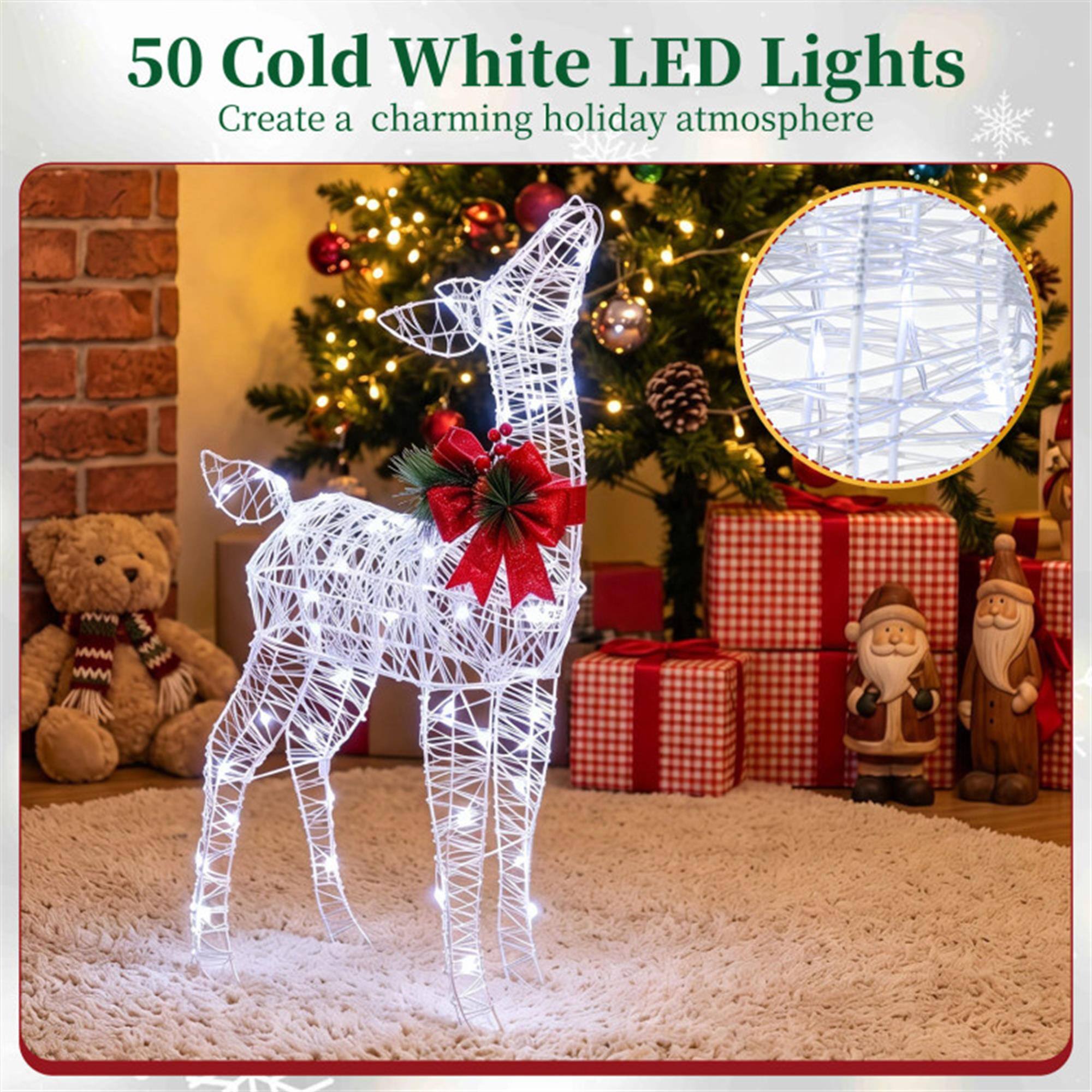 50 Cold White LED Lights  
Create a charming holiday atmosphere