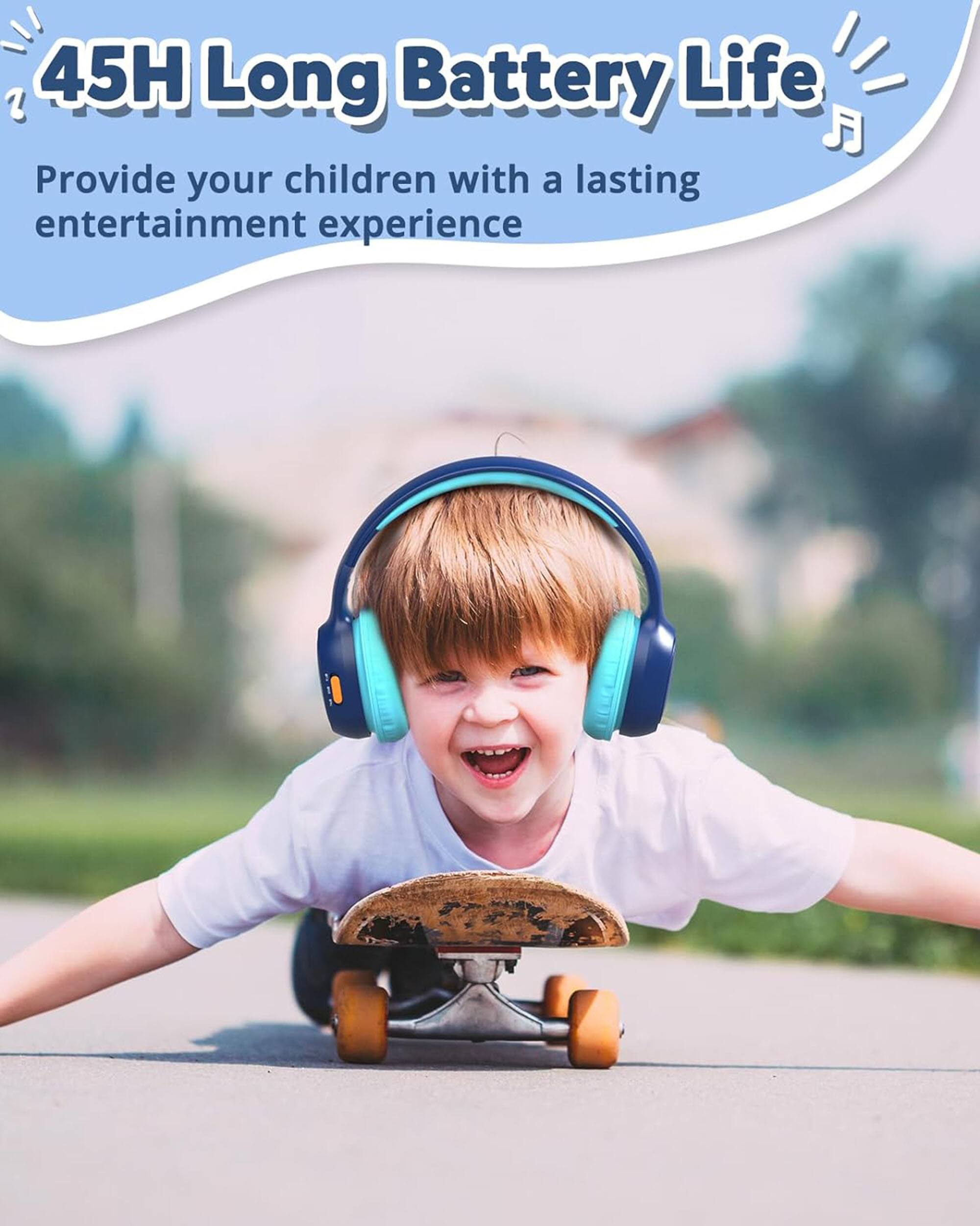 "45H Long Battery Life: Provide your children with a lasting entertainment experience."