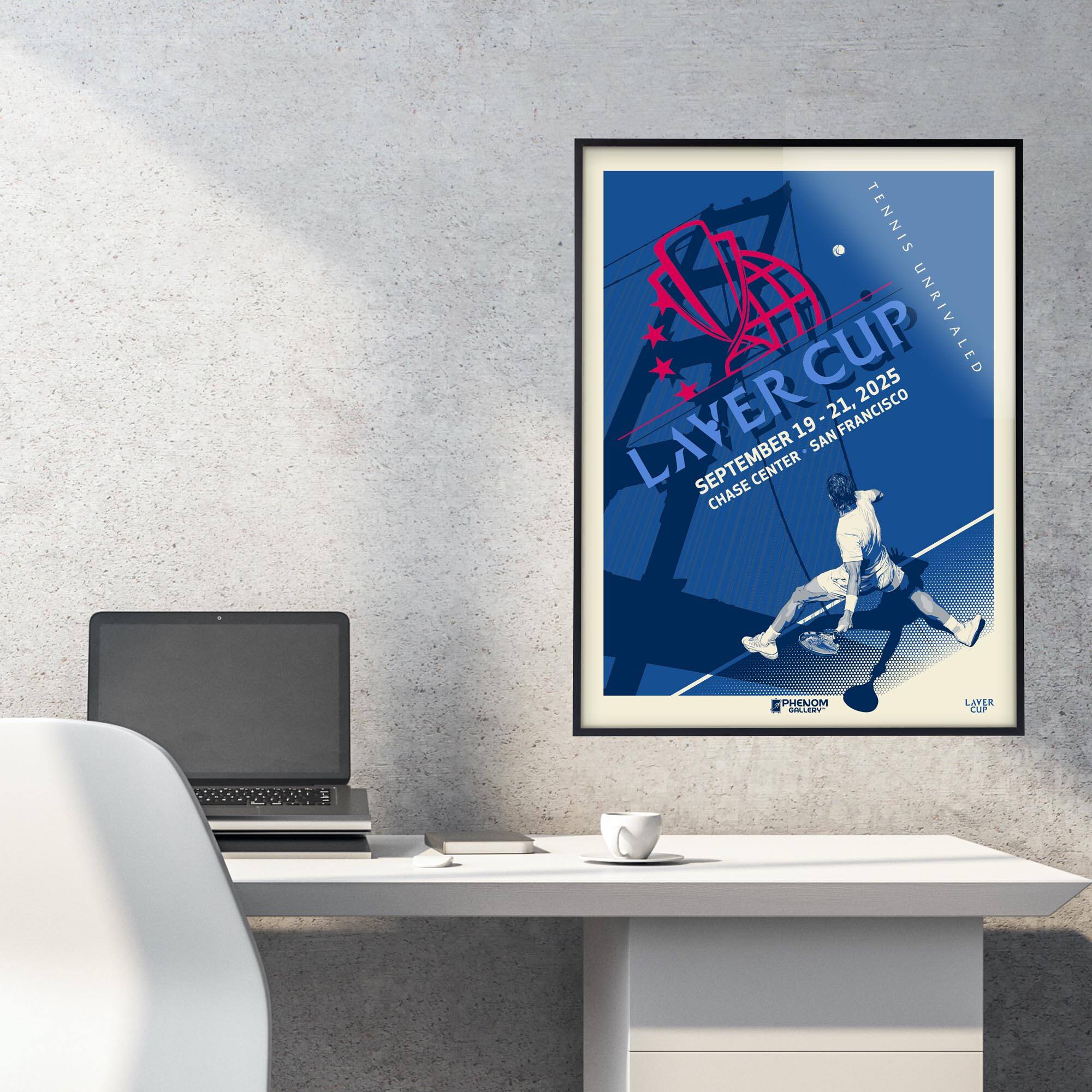Laver Cup  
September 19-21, 2025  
Chase Center, San Francisco  
Tennis Unrivaled  
Phenom Gallery  
Laver Cup