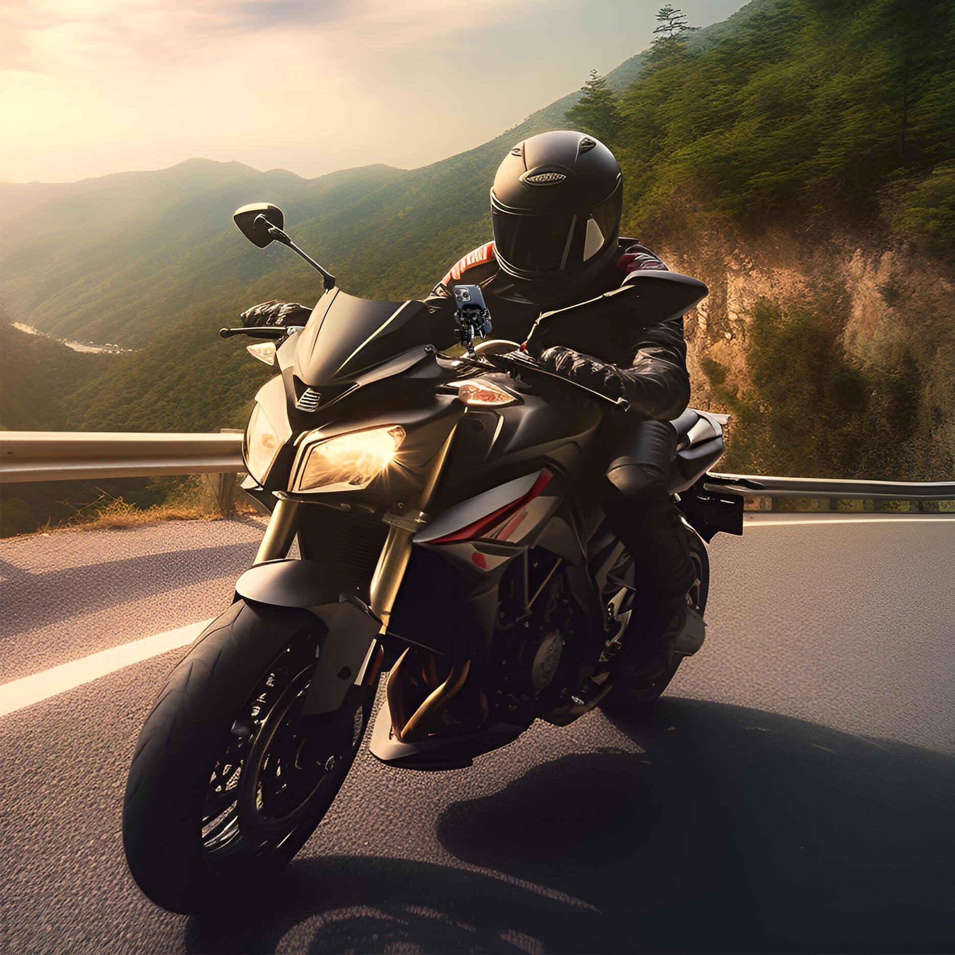 Alt View 5. Empire DigiLabs - Phone Mount With Wireless 15w Usb c Port 36w Shock Absorption 1 Ball Fits For 5 4 7 2 Phones Up To Thick Wo... - Default.