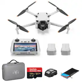 Bundle - DJI - Mini 3 Drone Fly More Combo with RC Remote Controller, Rugged