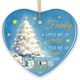 OrnamentallyYou - Whimsical Family Quote Ornament Enchanting White Christmas Appreciation Gift and Tree Decor Heart - Multi-colored
