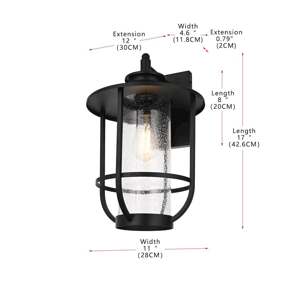 Elegant Lighting - Janney 11 Inch Outdoor Wall Sconce In - Black price history on PriceWatchPro