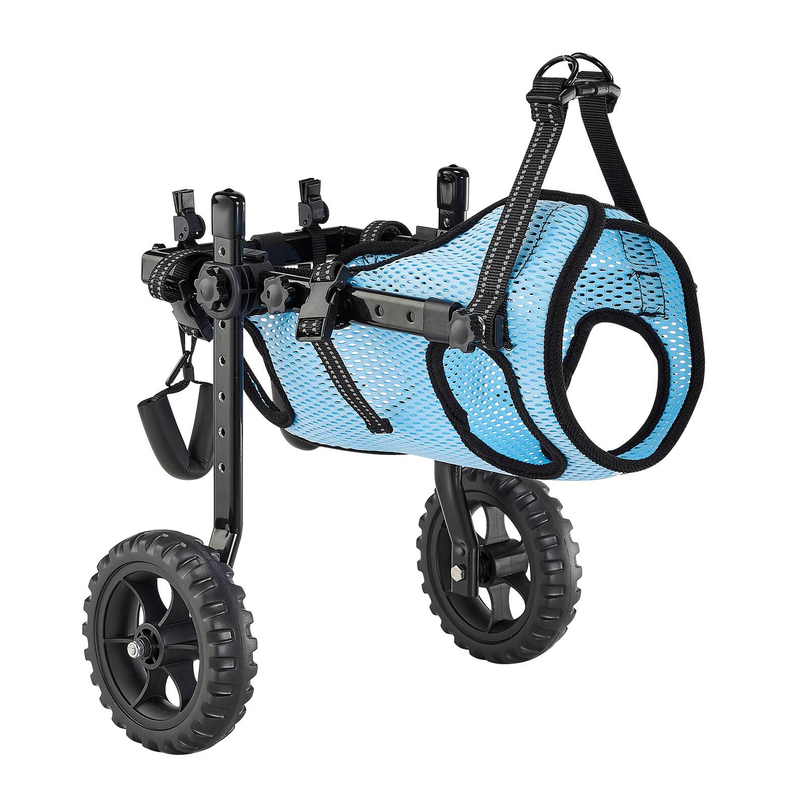 Alt View 5. VEVOR - Dog Wheelchair for Back Legs, Adjustable 2 Wheels Pet Wheelchair, Lightweight  Dog Cart with Shock-Absorbing Wheels - Black.