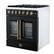 Angle. Forno Appliances - Galiano 4.32 Cu. Ft. Freestanding Dual Fuel True Convection Range - Black.