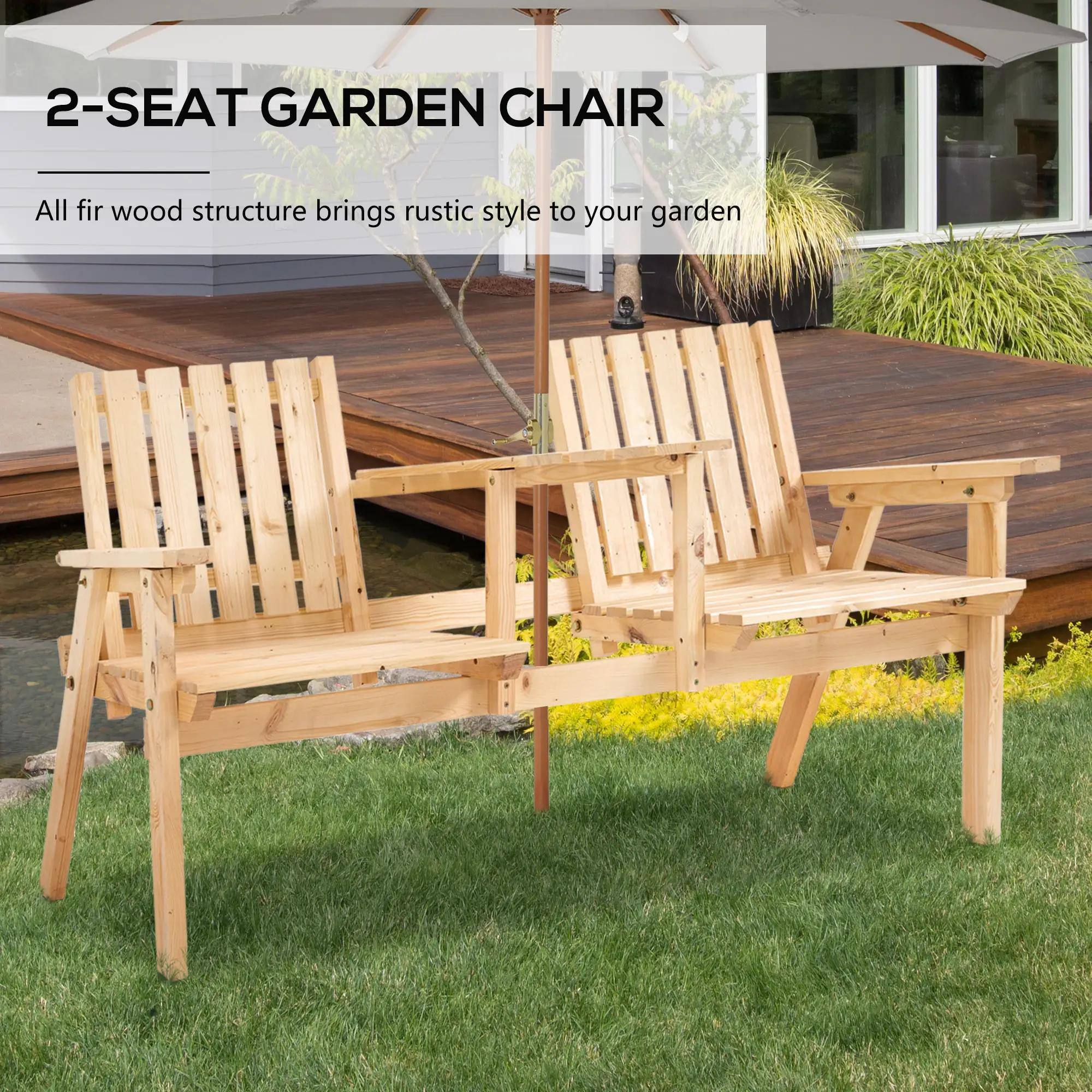 2-SEAT GARDEN CHAIR

All fir wood structure brings rustic style to your garden