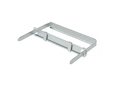Front. ACCO - Premium 8.5"W Prong Fasteners, Silver, 50/Box - Matte tin.