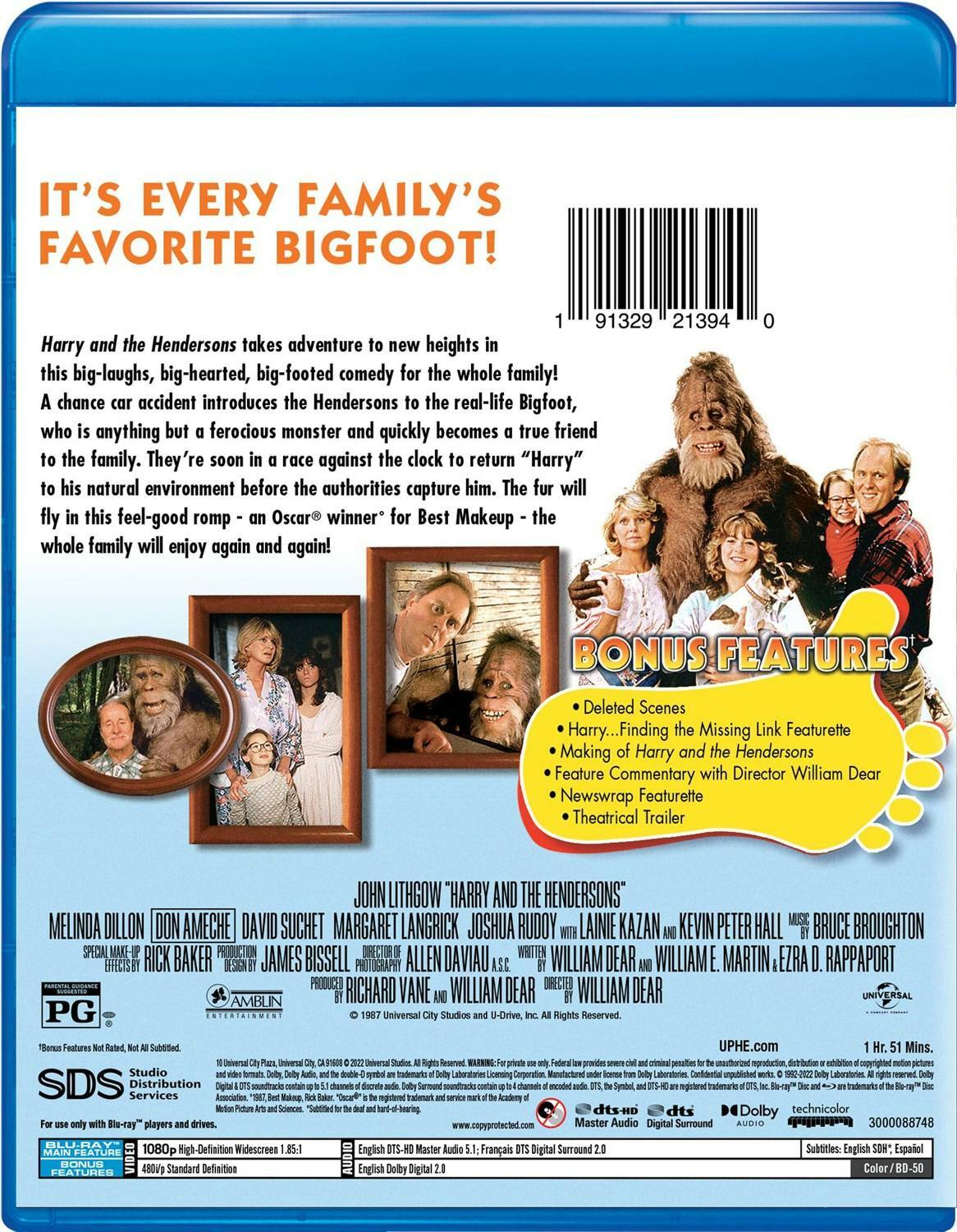 Back. Harry and the Hendersons [Blu-ray].