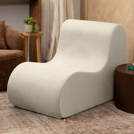 Jaxx - Uptown Large Modern Armless Accent Chair - Ivory