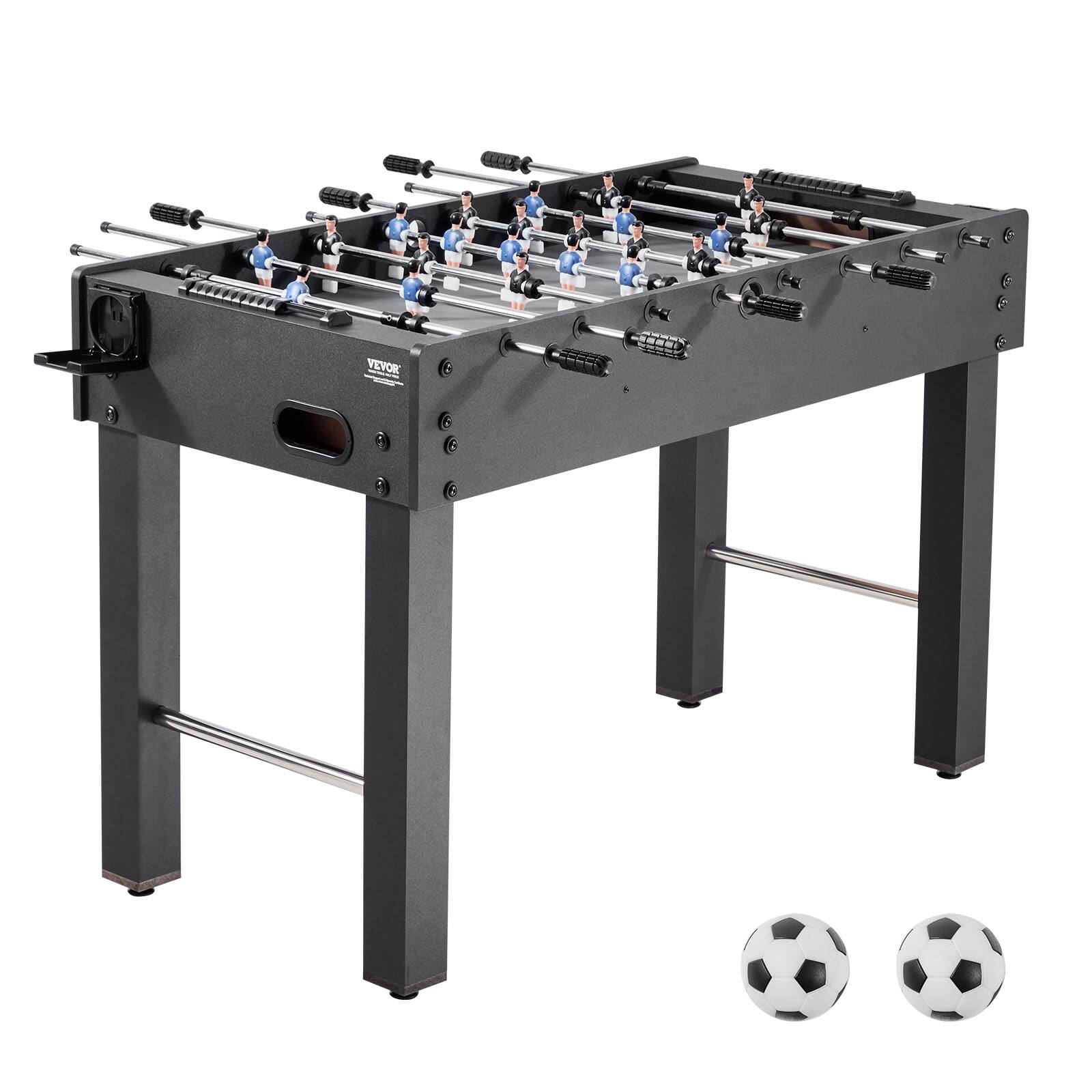 VEVOR - Foosball Table, 48 inch Standard Size Table, Indoor Full Size Foosball Tables for Home, Family, and Game Room - Light-colored wood grain