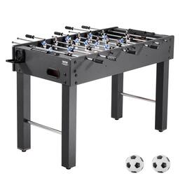 VEVOR - Foosball Table, 48 inch Standard Size Table, Indoor Full Size Foosball Tables for Home, Family, and Game Room - Light-colored wood grain