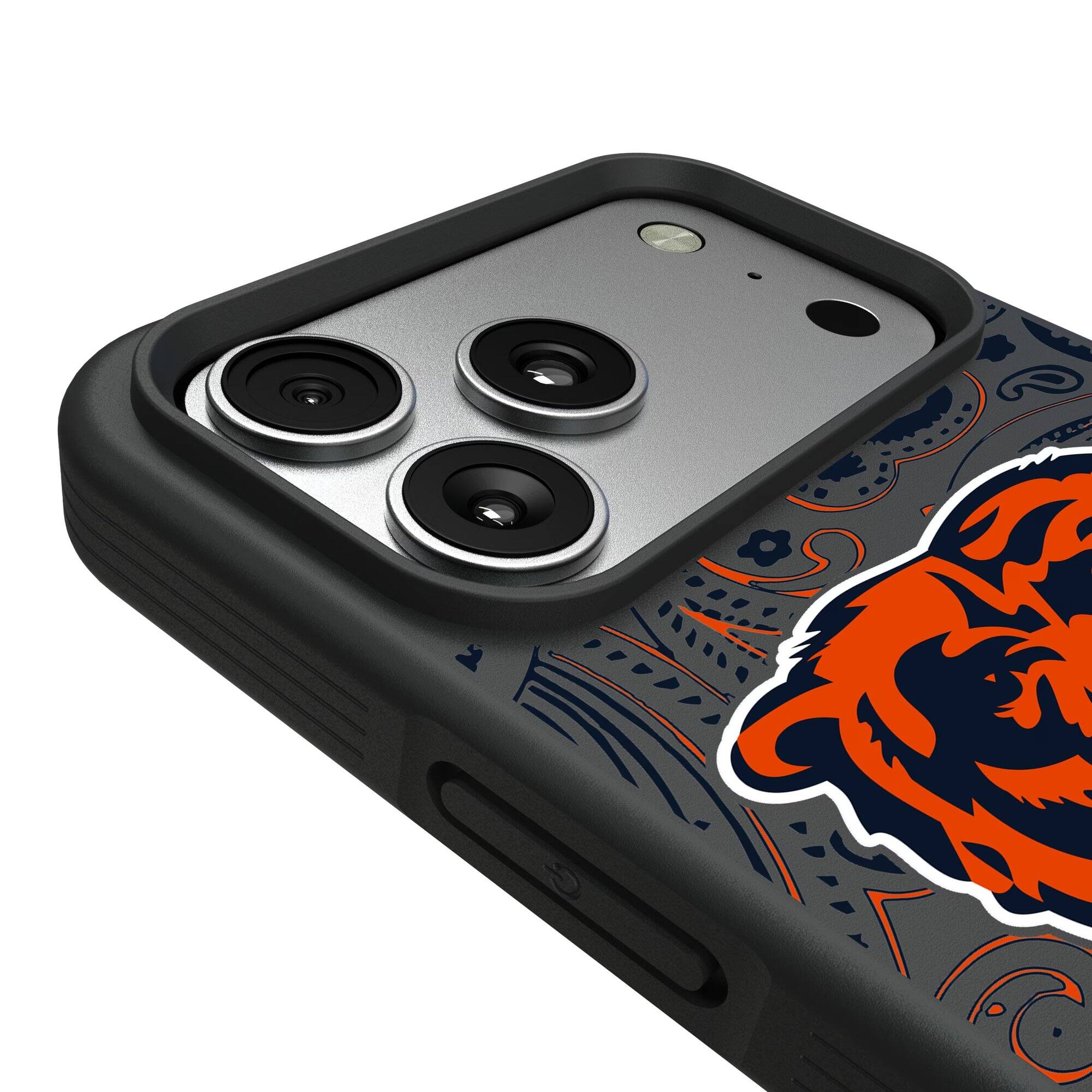 Alt View 2. Keyscaper - Chicago Bears iPhone Paisley Design Bump Case - 15 - Multicolor.