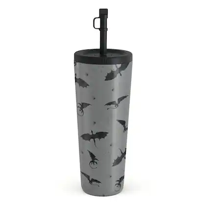 Front. Burga - Draco - Travel Mug Straw Lid 700 ml - Gray.