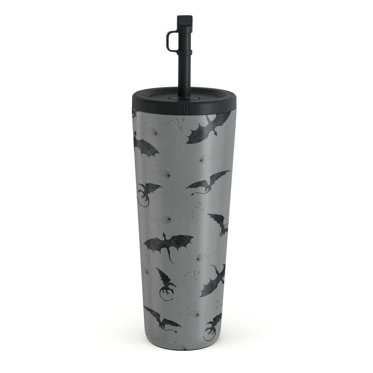 Front. Burga - Draco - Travel Mug Straw Lid 700 ml - Gray.