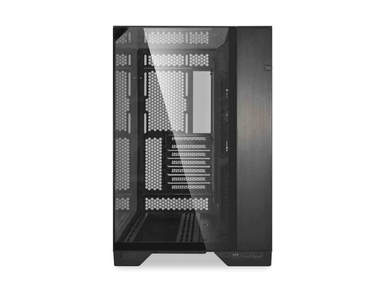 Alt View 1. Lian Li - LIAN LI O11 Vision Black  Aluminum / Steel / Tempered Glass ATX Mid Tower Computer Case ----- O11VX - Black.