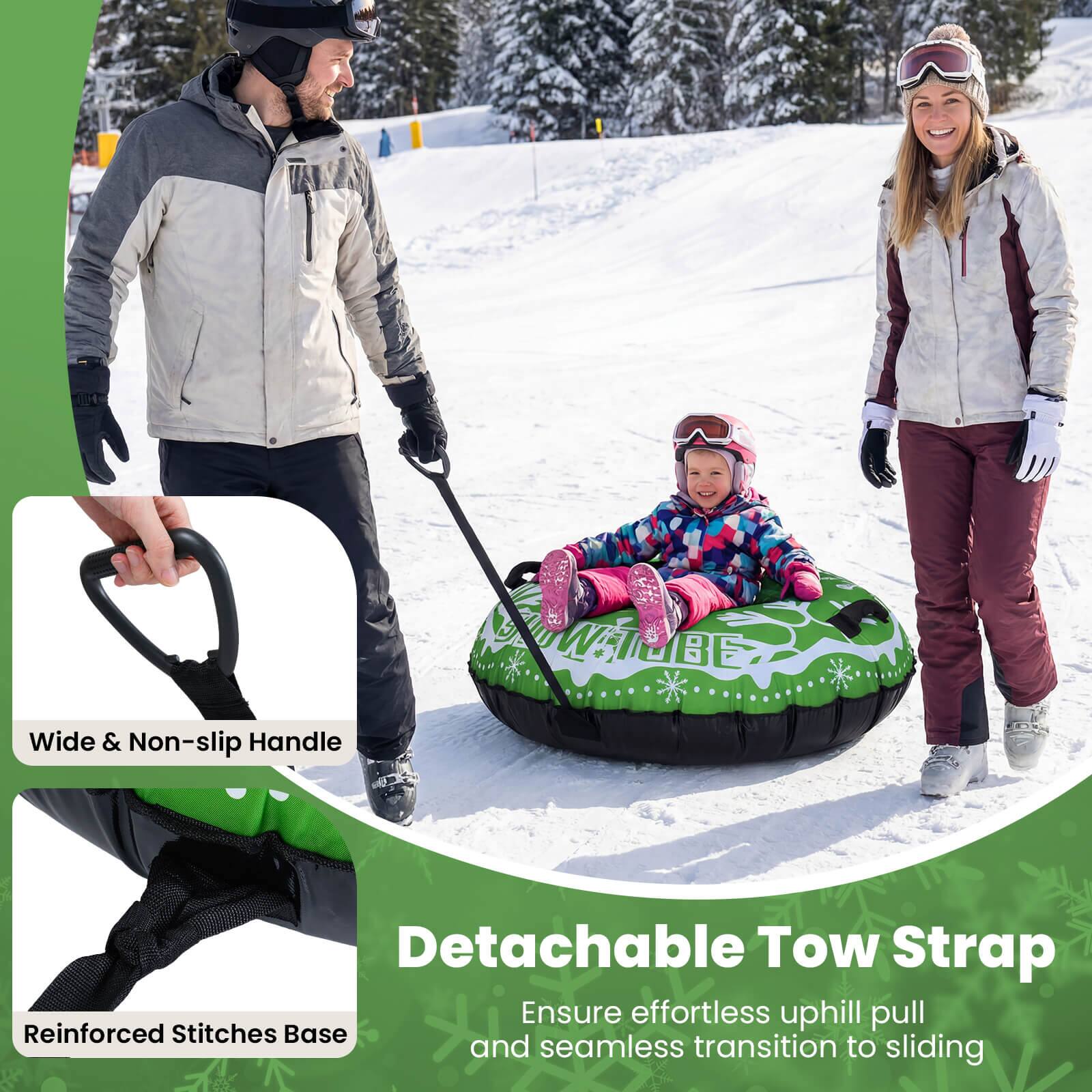 - Wide & Non-slip Handle
- Detachable Tow Strap
- Reinforced Stitches Base
- Ensure effortless uphill pull and seamless transition to sliding