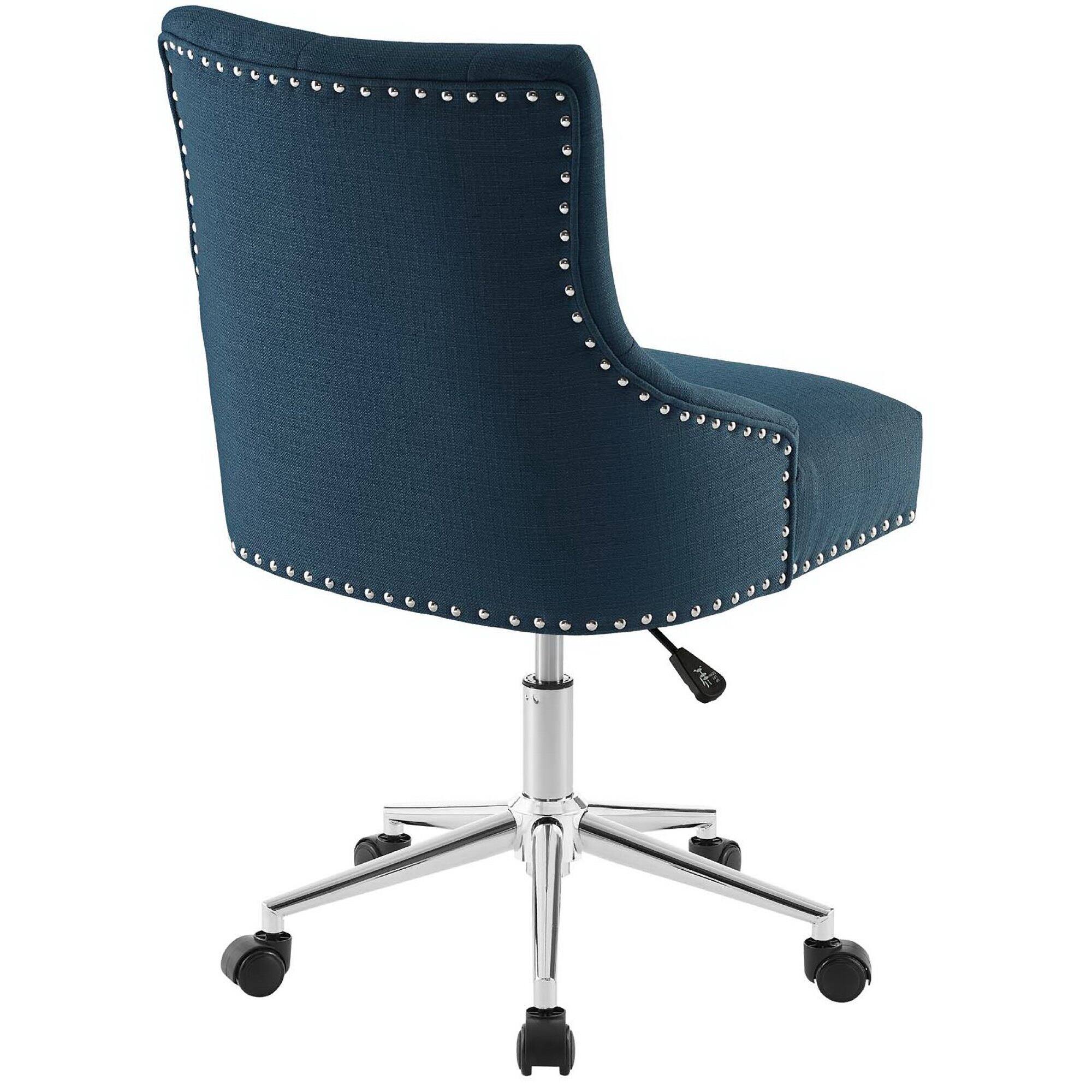 Alt View 1. Modway - Regent Tufted Button Swivel Upholstered Fabric Office Chair by Modway - Azure.