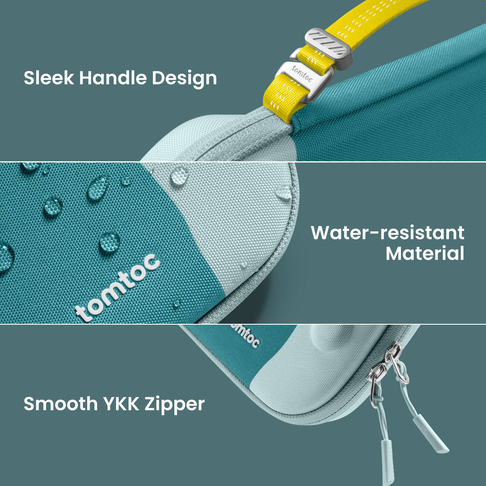 Sleek Handle Design

Water-resistant Material

Smooth YKK Zipper