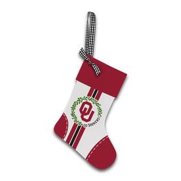 Magnolia Lane - Oklahoma Sooners Wood Stocking Ornament - Multicolor