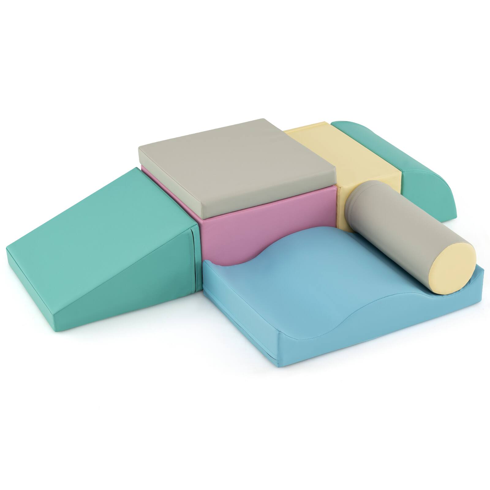 Alt View 9. Gymax - Gymax 7PCS Climb & Crawl Activity Play Set w/Zippered Cover for Toddler Multi-Color - Multicolor.