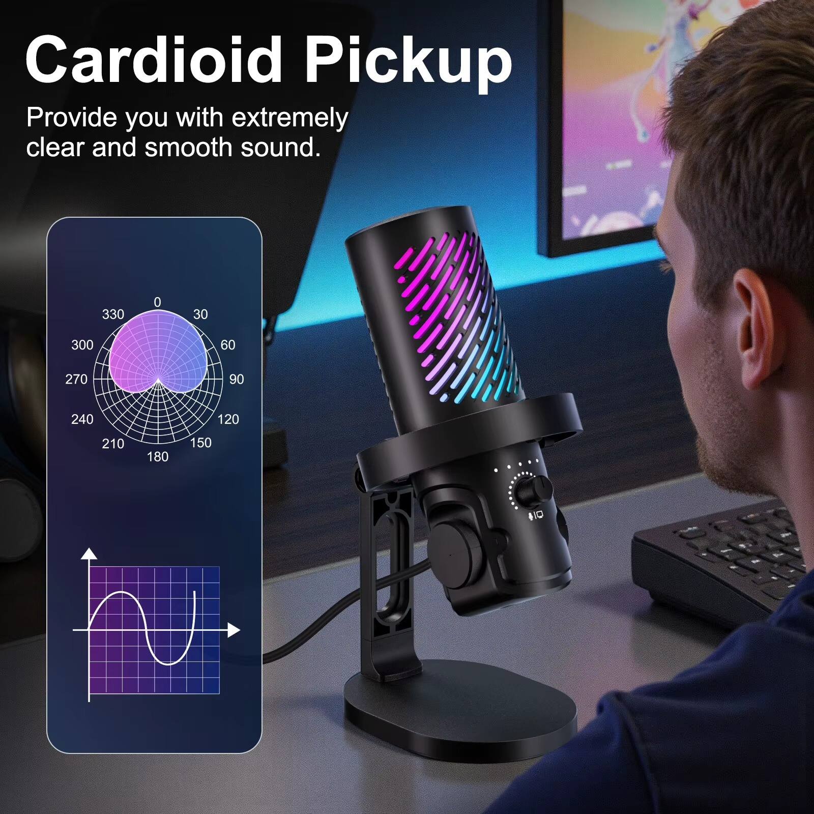 Cardioid Pickup  
Provide you with extremely clear and smooth sound.