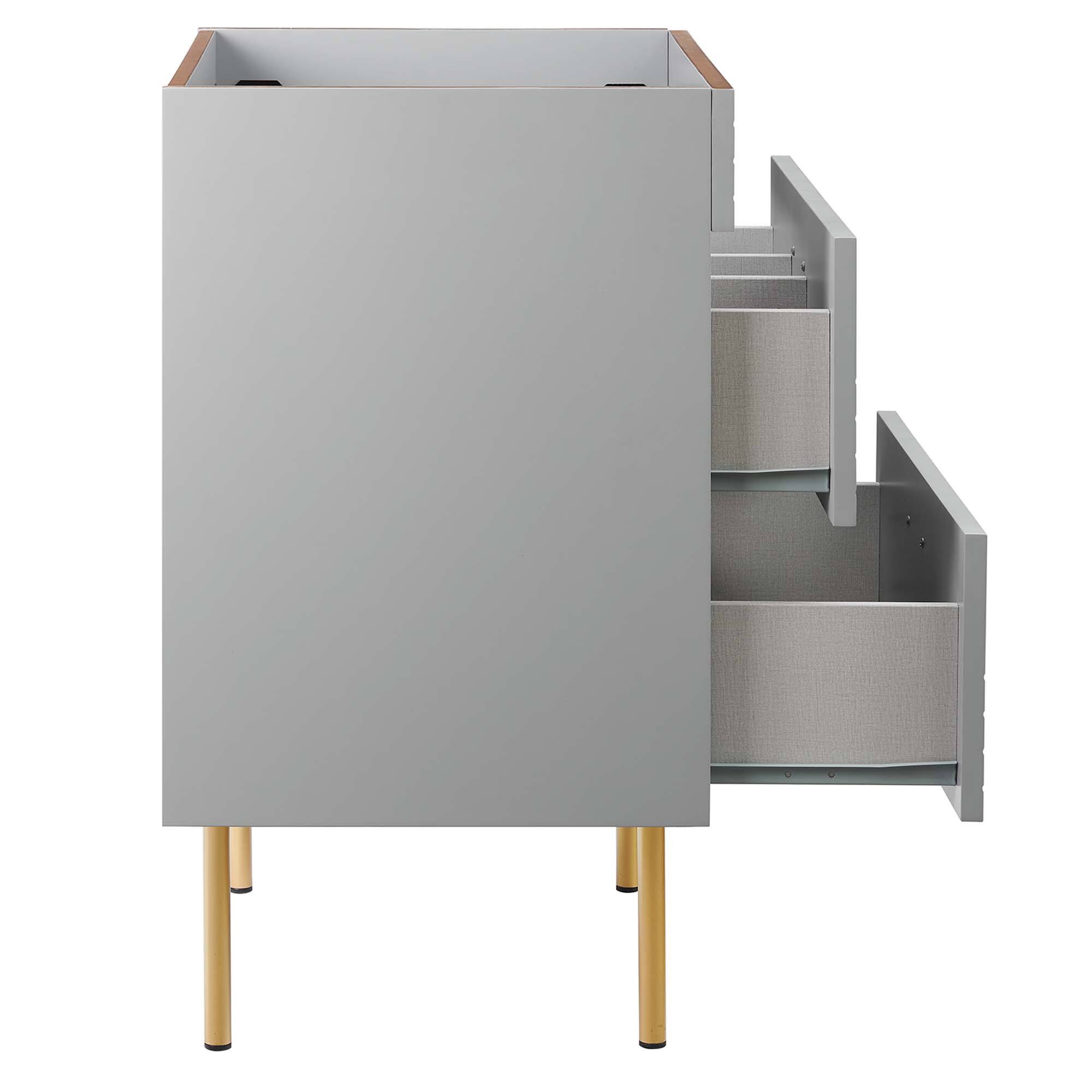 Alt View 5. Modway - Daybreak 24" Bathroom Vanity Cabinet (Sink Basin Not Included) by Modway - Light Gray.