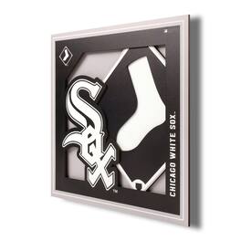 YouTheFan - Chicago White Sox 12'' x 12'' 3D Logo Wall Art - Multicolor