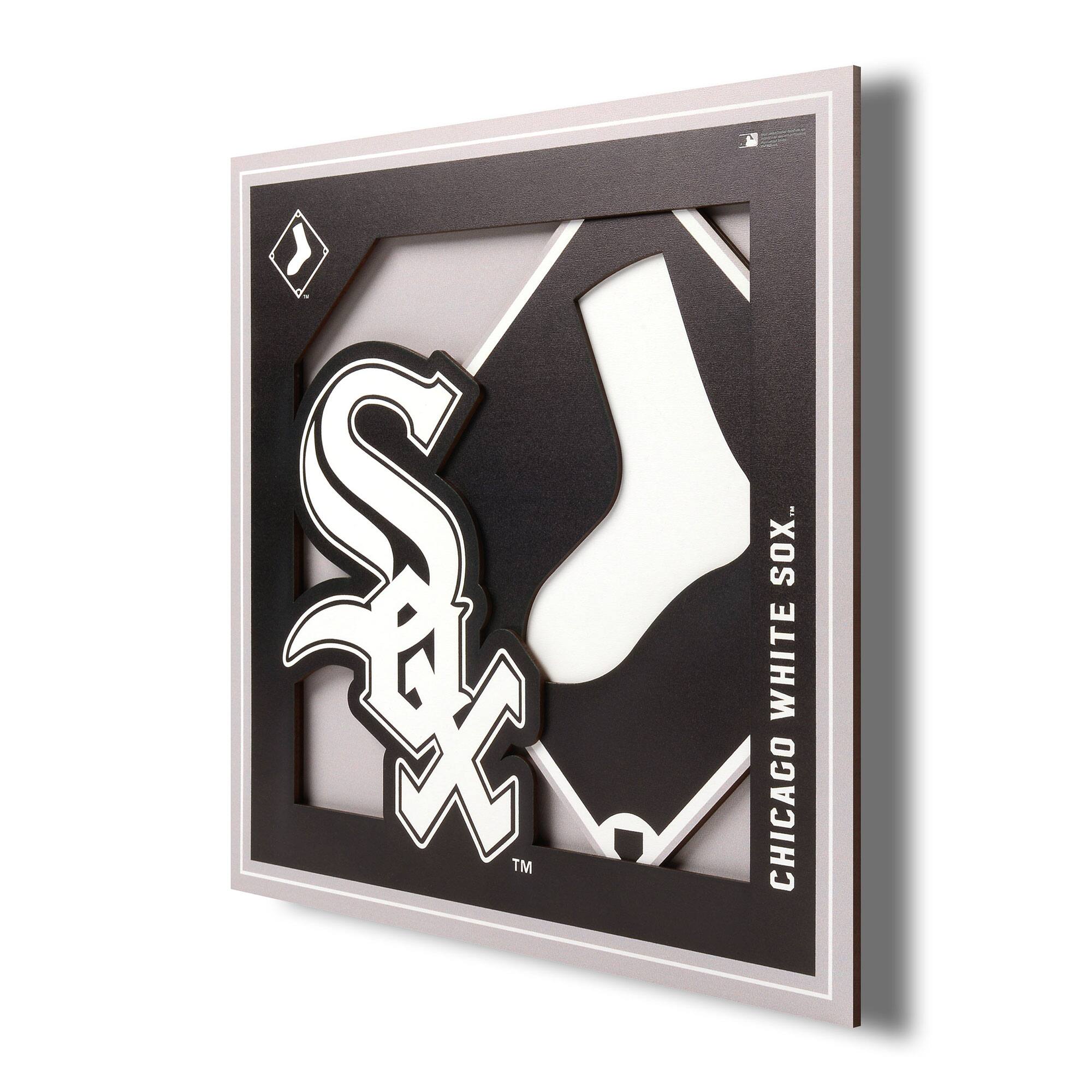 Chicago White Sox 12'' x 12'' 3D Logo Wall Art