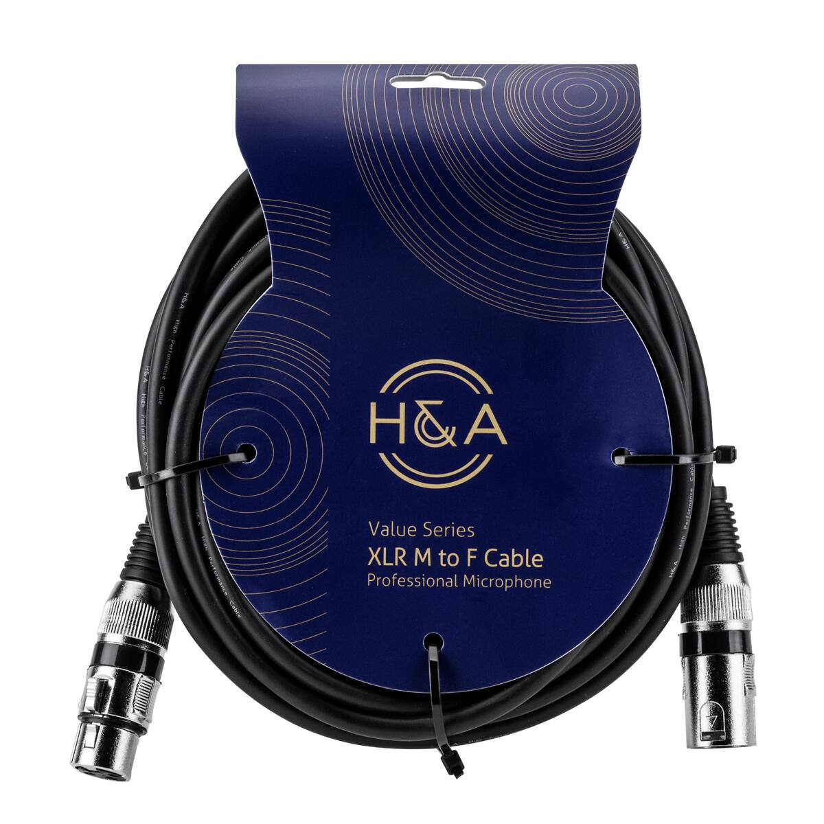 H&A Value Series XLR M to F Cable Professional Microphone