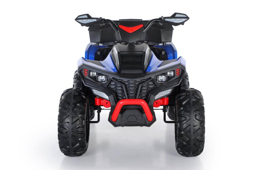 Angle. BreeBe - Kids ATV 4 Wheeler, 24V 4WD Electric ATV Ride On Toy for Big Kid w/ 2-Seater, 4x200W Motor, 6Mph Max Speed - Blue, Black.