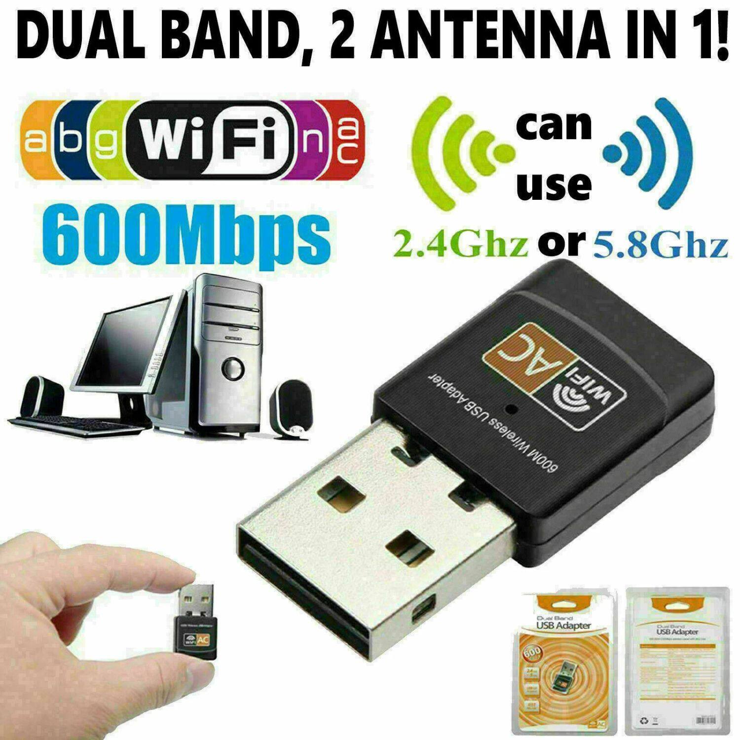 DUAL BAND, 2 ANTENNA IN 1!

abg WiFi n ac

600Mbps

can use 2.4Ghz or 5.8Ghz

USB Adapter

900Mbps Wireless USB Adapter

USB Adapter