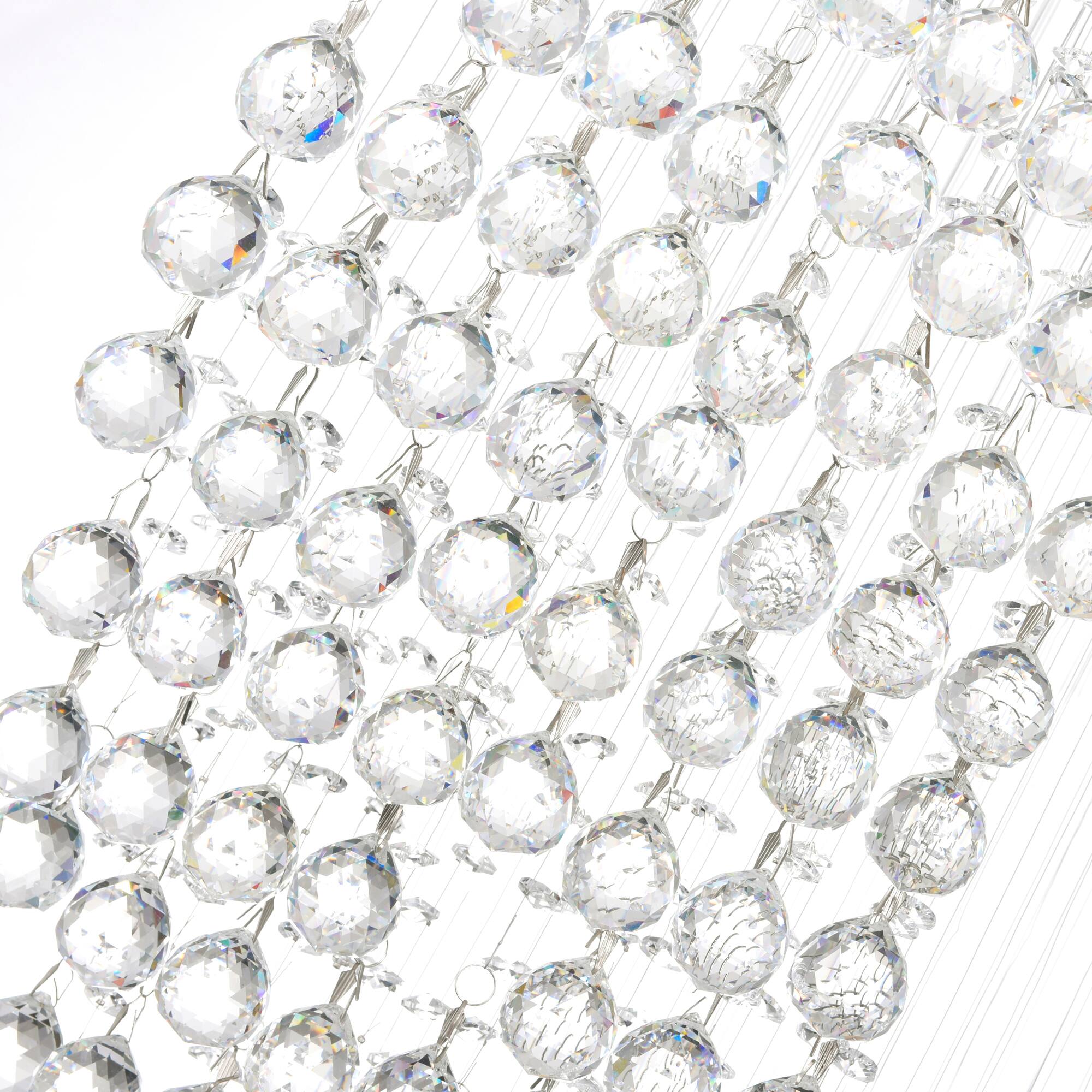 Alt View 2. CWI Lighting - Ribbon 8 Light Flush Mount With Chrome Finish - Chrome.