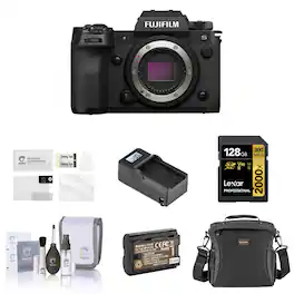 Bundle - Fujifilm - X-H2S Mirrorless Camera Body, w/128GB SD Card, Bag and Battery